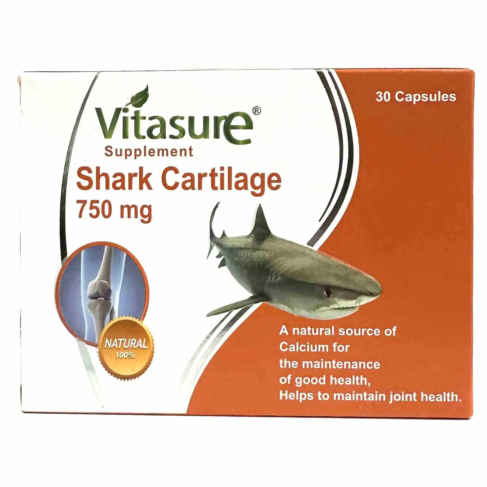 کپسول شارک کارتیلاج 750 میلی گرم (غضروف کوسه) ویتاشور Vitasure Shark Cartilage